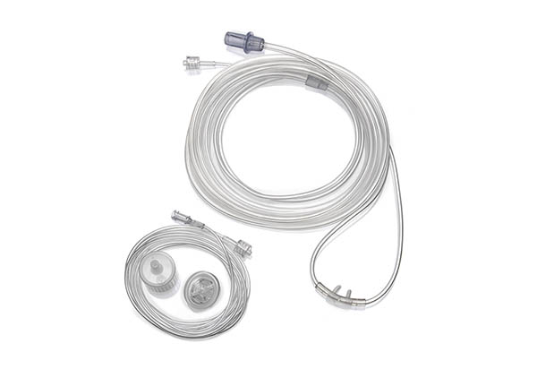 Sentri™, infant, nasal cannula with curved prongs, CO2 monitoring line, filter and tube, 2.1m
