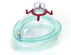 Anaesthetic face mask with adjustable air cushion, size 6, extra large adult, 22F