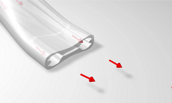 Intersurgical oxygen tube for uninterrupted flow - improved safety