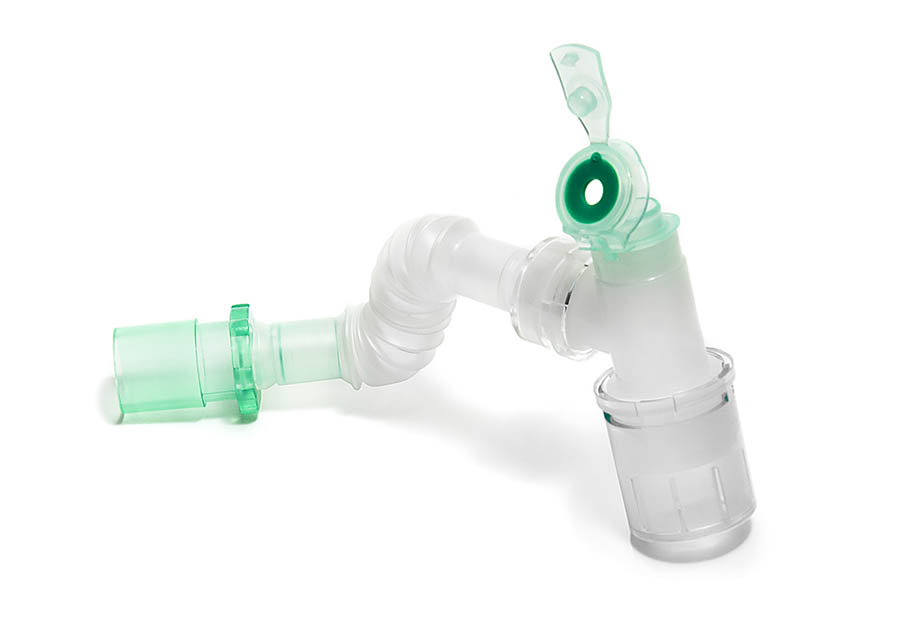 Superset™ double swivel catheter mount double flip top cap 15M-22M/15F 49mm - 100mm