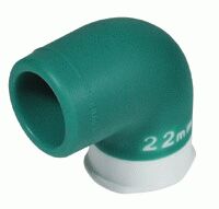 Elbow elastomeric connector 22F rigid - 22mm non ISO connector 